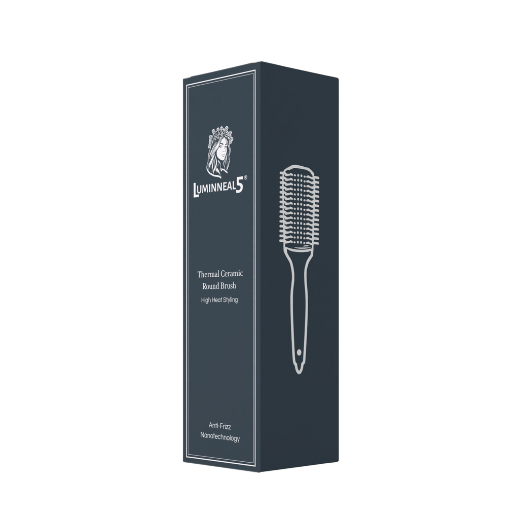 Luminneal5 Thermal Ceramic Round Brush – High Heat Styling + Anti-Frizz Technology