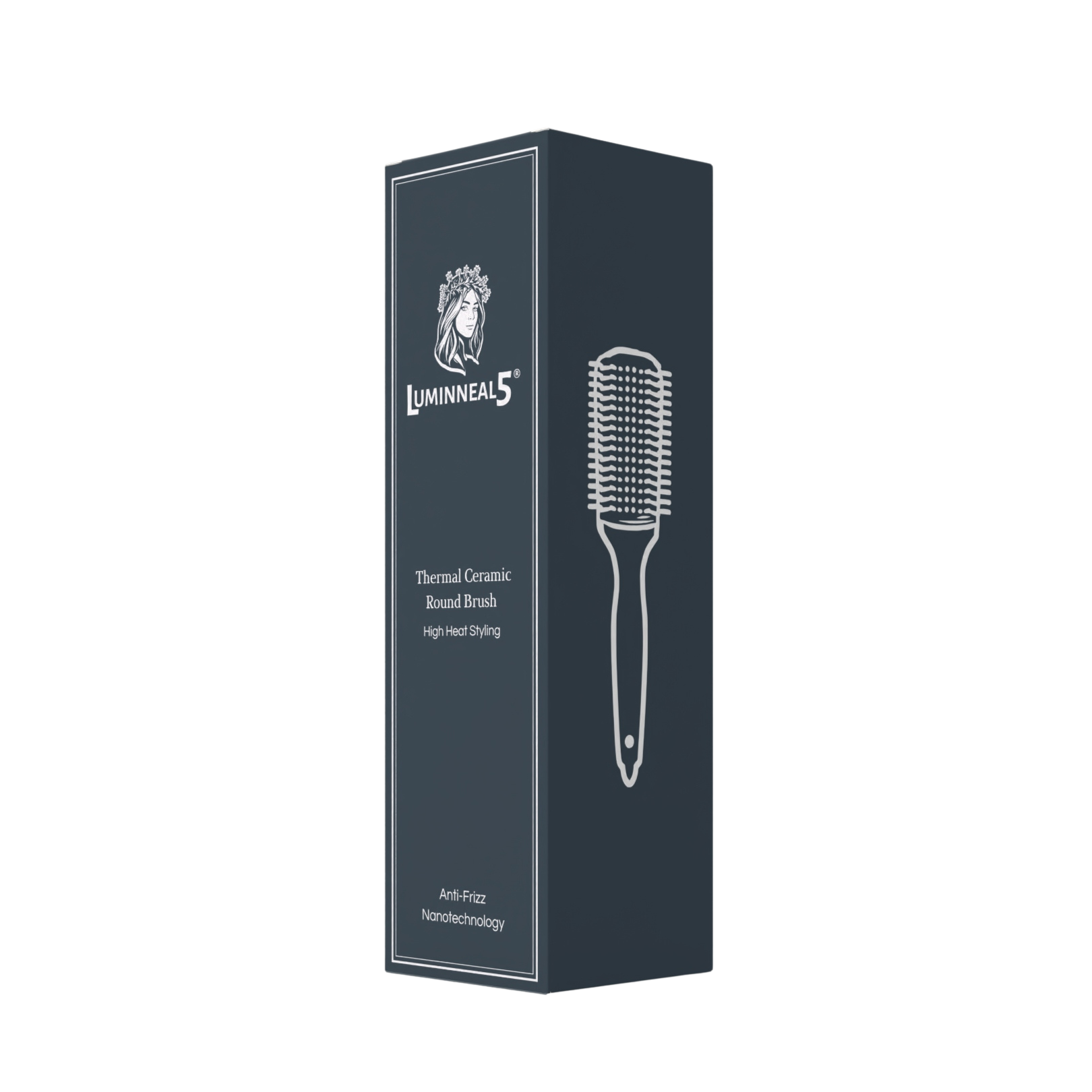 Luminneal5 Thermal Ceramic Round Brush – High Heat Styling + Anti-Frizz Technology