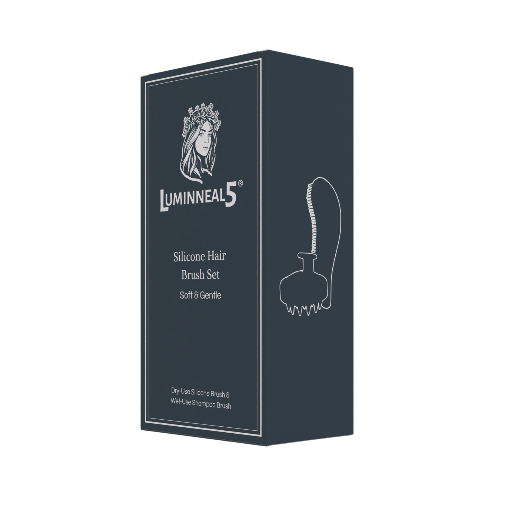 Luminneal5 silicone hair brush set packaging